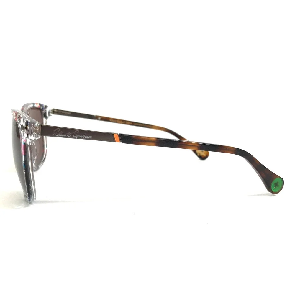 Robert Graham Sunglasses HERMAN CLR Clear Multicolor Frame w/ Light Brown Lenses